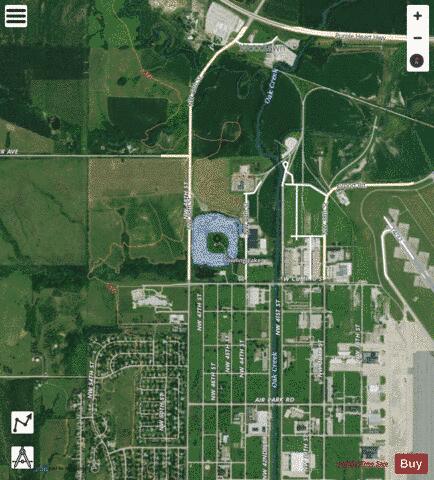 Bowling Lake depth contour Map - i-Boating App - Satellite