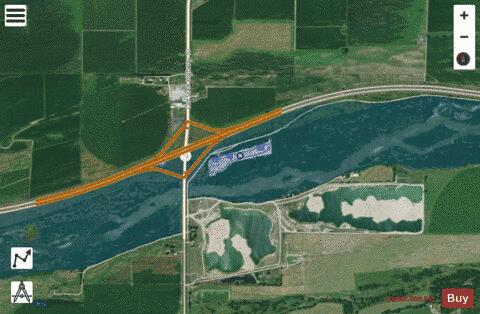Bassway Strip WMA depth contour Map - i-Boating App - Satellite