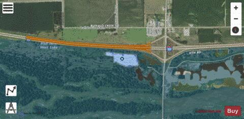 Blue Hole West Lake depth contour Map - i-Boating App - Satellite
