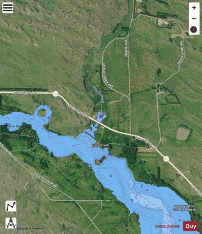 Calamus Reservoir (Gracie Creek) depth contour Map - i-Boating App - Satellite