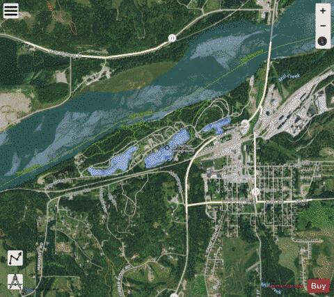 Louisville 2 depth contour Map - i-Boating App - Satellite