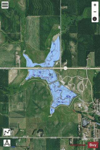 Maple Creek Reservoir depth contour Map - i-Boating App - Satellite
