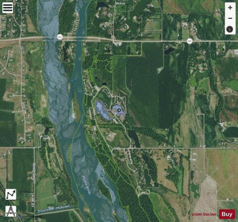 Two Rivers Lake 4 depth contour Map - i-Boating App - Satellite