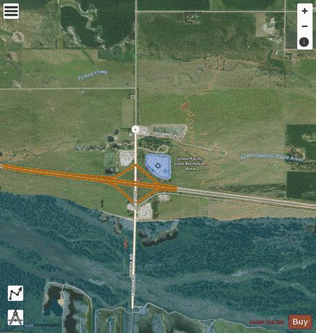 Union Pacific SRA depth contour Map - i-Boating App - Satellite