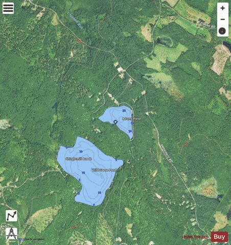 Adams Pond depth contour Map - i-Boating App - Satellite