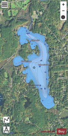 Baboosic Lake depth contour Map - i-Boating App - Satellite