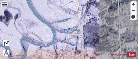 Baker Pond depth contour Map - i-Boating App - Satellite