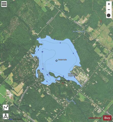 Baxter Lake depth contour Map - i-Boating App - Satellite