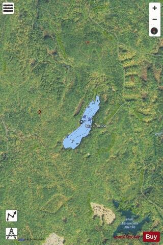 Bear Hill Pond depth contour Map - i-Boating App - Satellite
