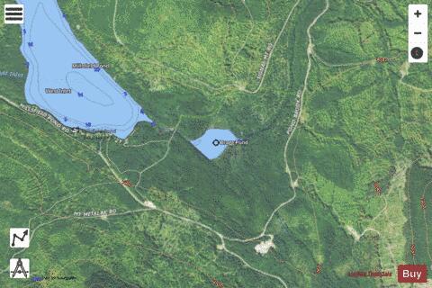 Bragg Pond depth contour Map - i-Boating App - Satellite