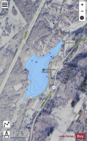 Burns Pond depth contour Map - i-Boating App - Satellite