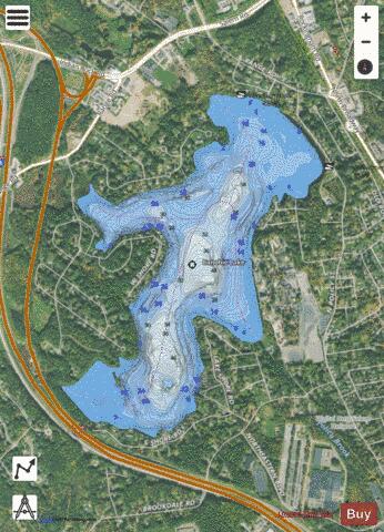 Canobie Lake depth contour Map - i-Boating App - Satellite