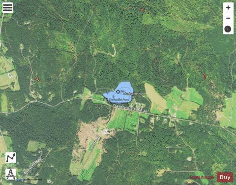 Clarksville Pond depth contour Map - i-Boating App - Satellite
