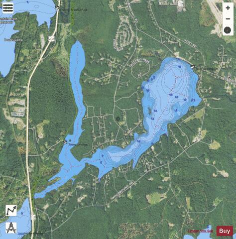 Contoocook Lake depth contour Map - i-Boating App - Satellite