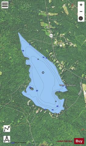 Kingswood Lake depth contour Map - i-Boating App - Satellite