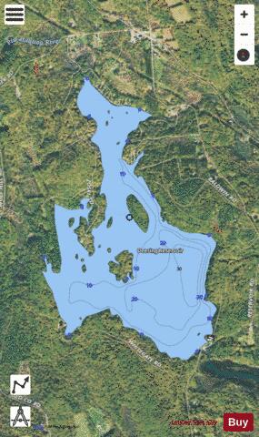 Deering Reservoir depth contour Map - i-Boating App - Satellite