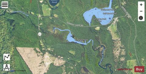 Dinsmore Pond depth contour Map - i-Boating App - Satellite