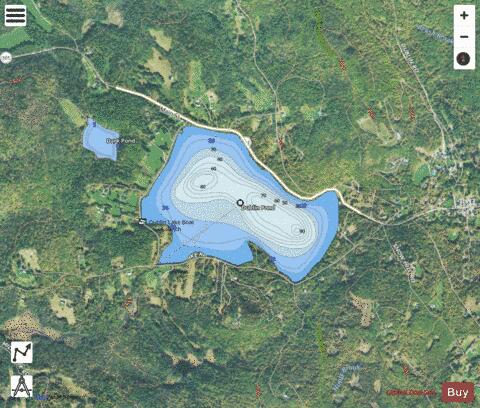 Dublin Pond depth contour Map - i-Boating App - Satellite