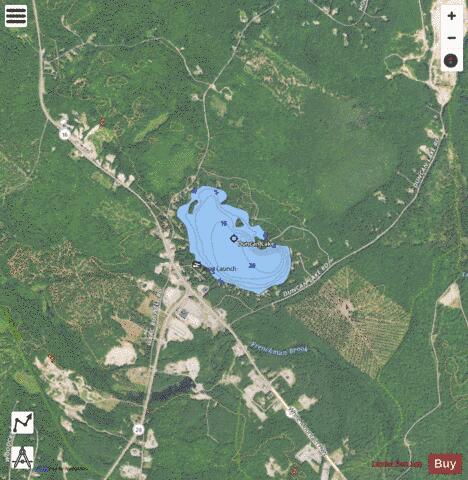 Duncan Lake depth contour Map - i-Boating App - Satellite