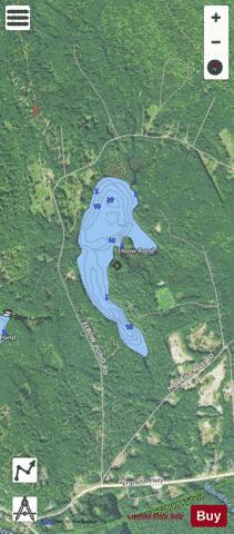 Elbow Pond depth contour Map - i-Boating App - Satellite