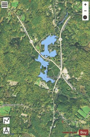 Freeses Pond depth contour Map - i-Boating App - Satellite