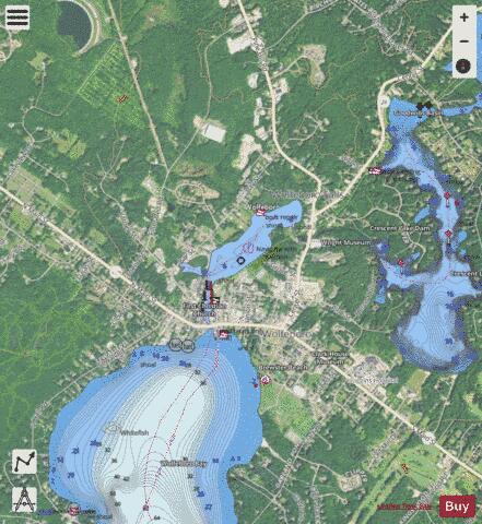 Front Bay depth contour Map - i-Boating App - Satellite