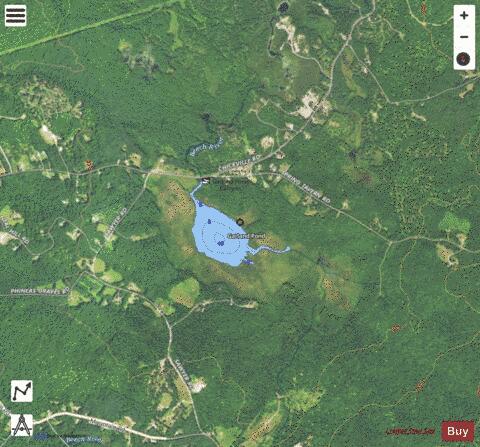 Garland Pond depth contour Map - i-Boating App - Satellite