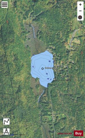 Gorham Pond depth contour Map - i-Boating App - Satellite
