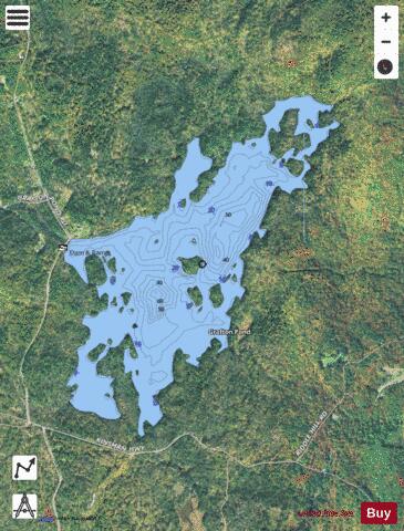 Grafton Pond depth contour Map - i-Boating App - Satellite