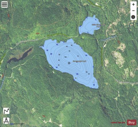 Greenough Pond depth contour Map - i-Boating App - Satellite