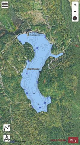 Gregg Lake depth contour Map - i-Boating App - Satellite