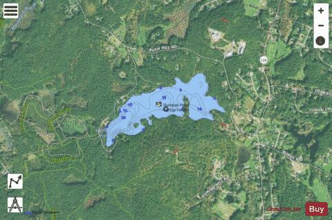 Gumpas Pond depth contour Map - i-Boating App - Satellite