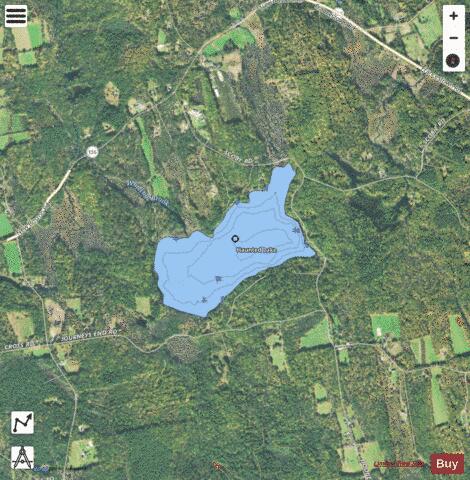 Haunted Lake depth contour Map - i-Boating App - Satellite