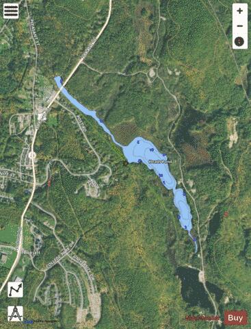 Heads Pond depth contour Map - i-Boating App - Satellite