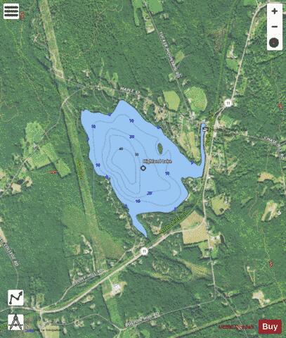 Highland Lake depth contour Map - i-Boating App - Satellite