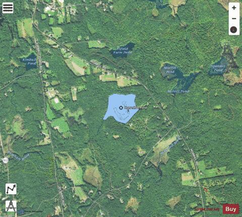 Horseshoe Pond depth contour Map - i-Boating App - Satellite