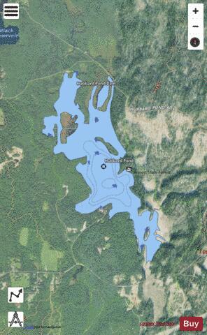 Hubbard Pond depth contour Map - i-Boating App - Satellite