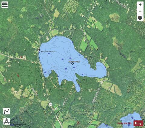 Jenness Pond depth contour Map - i-Boating App - Satellite
