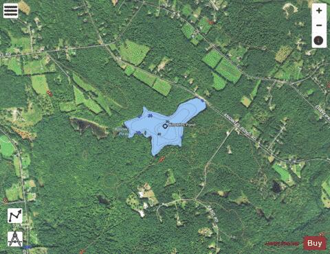 Knowles Pond depth contour Map - i-Boating App - Satellite