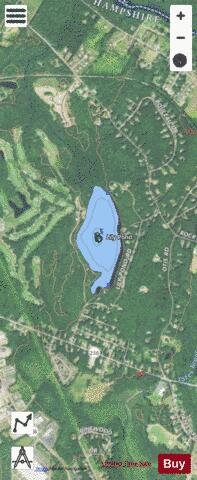Lily Pond depth contour Map - i-Boating App - Satellite