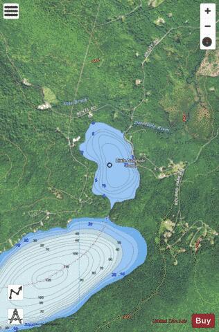 Little Dan Hole Pond depth contour Map - i-Boating App - Satellite