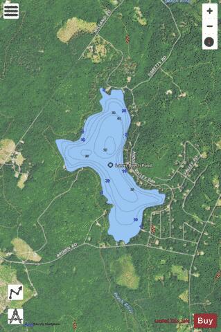Lower Beech Pond depth contour Map - i-Boating App - Satellite