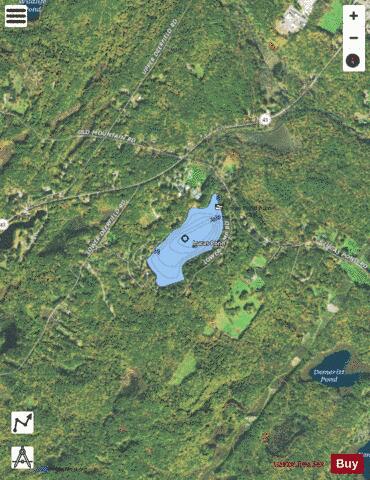 Lucas Pond depth contour Map - i-Boating App - Satellite