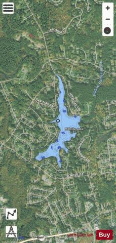 Millville Lake depth contour Map - i-Boating App - Satellite