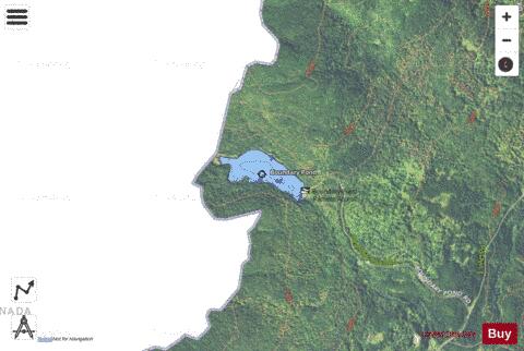 Boundary Pond depth contour Map - i-Boating App - Satellite
