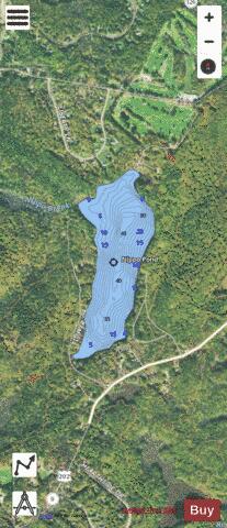 Nippo Pond depth contour Map - i-Boating App - Satellite