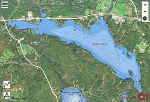 Northwood Lake depth contour Map - i-Boating App - Satellite