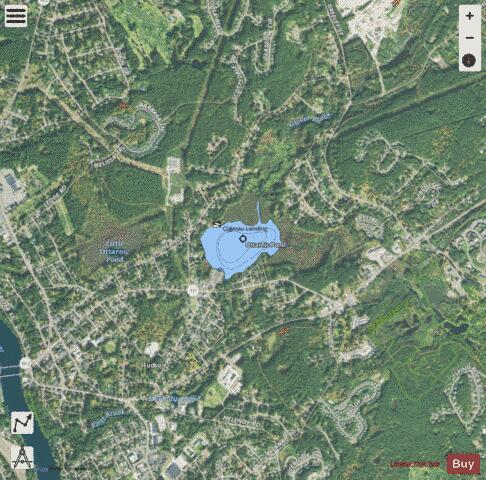 Ottarnic Pond depth contour Map - i-Boating App - Satellite