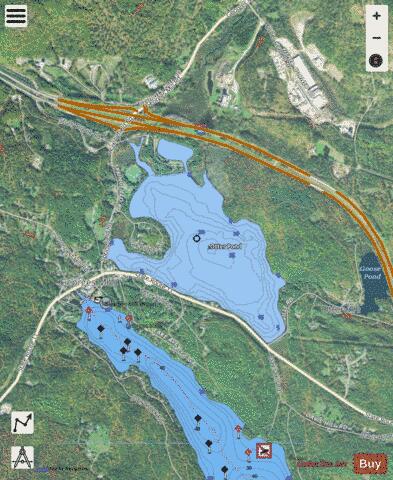 Otter Pond depth contour Map - i-Boating App - Satellite