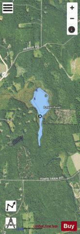 Parker Pond depth contour Map - i-Boating App - Satellite